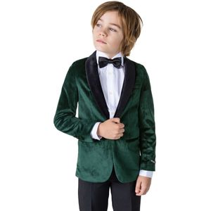 Blazer - Donker Groen - 100% Fluweel Polyester - Slim Fit