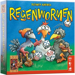 Regenwormen - Dobbelspel: Snelle en compacte game voor alle leeftijden | 2-7 spelers | Speel overal en altijd!