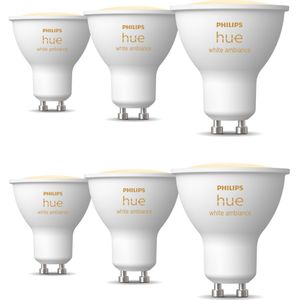 Philips Bundel: 6x Slimme GU10 Spot - White Ambiance