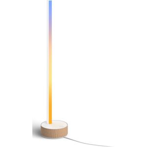 Philips Hue Gradient Signe Tafellamp - Wit en Gekleurd Licht - Houtkleurig