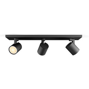 Philips Hue Runner opbouwspot - warm- tot koelwit licht - 3-spots - zwart - 1 dimmer switch