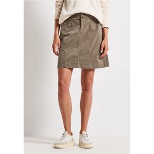 Street One Dames A-lijn corduroy rok in Bruin, in size: 32