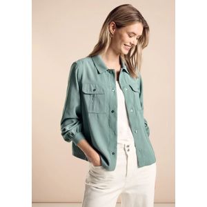 Street One Dames Blouson met borstzakken in Groen, in size: 42