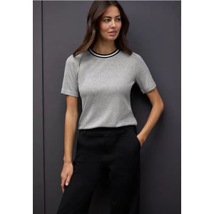 Street One Dames Glitterend Shirt in Grijs, in size: 34