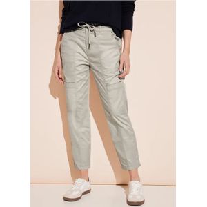 Street One Dames Papertouch broek in Beige, in size: 32