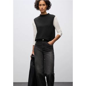 Street One Dames Mouwloze trui in Zwart, in size: 36