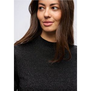 Street One Dames Glitterend shirt in Zwart, in size: 42