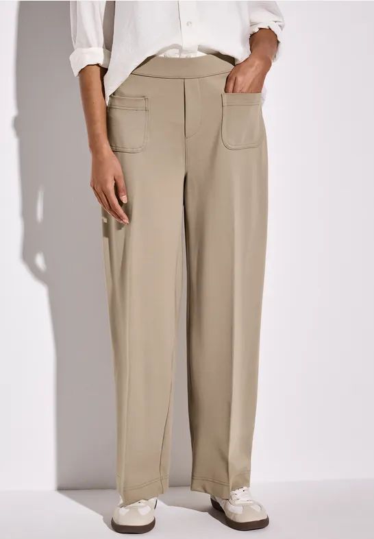 Street One Dames Straight Legs in Beige, in size: 40