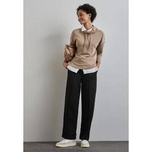 Street One - Bouclé Broek - Zwart - Dames