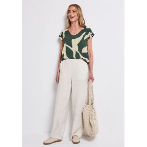 Street One Dames Gedessineerde blouse in Groen, in size: 34
