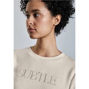 Street One - A322603 - T-shirt - Beige - Borduurwerk Wording