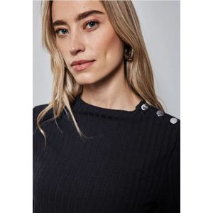 STREET ONE - Shirt - Deep tint blue - 3/4 Mouwen - 3-Knoopsmodel