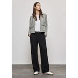 Street One - Bouclé Jasje - Zwart - Aangename Materiaalmix