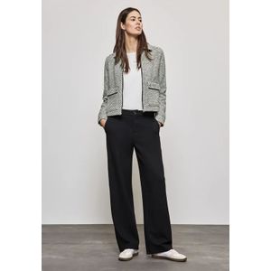 Street One - Bouclé Jasje - Zwart - Aangename Materiaalmix