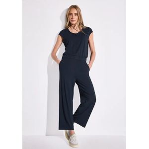 Street One Dames Trui jumpsuit Wide Legs in Blauw, in size: 32