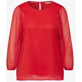 Street One - Chiffon Blouse - Rood - Dames