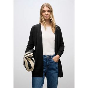 Street One Dames Open vest in Zwart, in size: 34