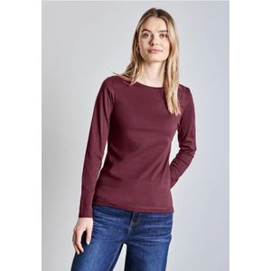 Street One Dames Basis shirt in Rood, in size: 42