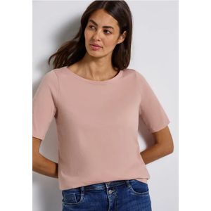 Street One Dames Shirt met boothals in Roze, in size: 34
