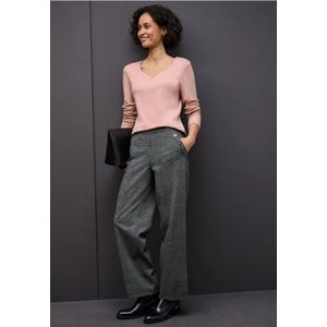 Street One Dames Shirt met hartvormige halslijn in Roze, in size: 34