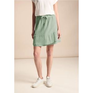 Street One Dames Rok met volants en structuur in Groen, in size: 32