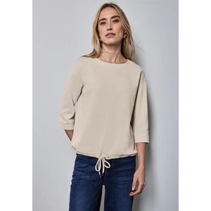 Street One Dames Zacht oversized shirt in Beige, in size: 36