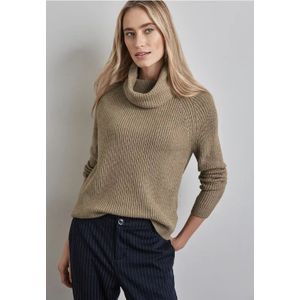Street One Dames Gebreide trui in Beige, in size: 44