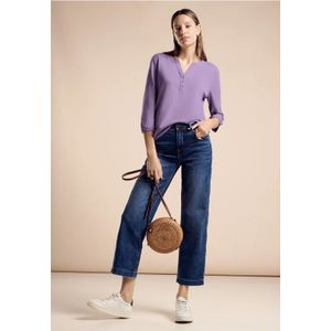 Street One Dames Lichtgewicht overhemd in Paars, in size: 34