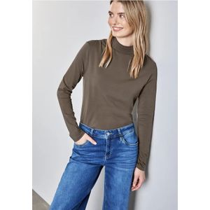 Street One - Shirt - Lange Mouwen - Zwart - Katoenmix