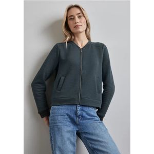 Street One Dames Sweatjack in Groen, in size: 46