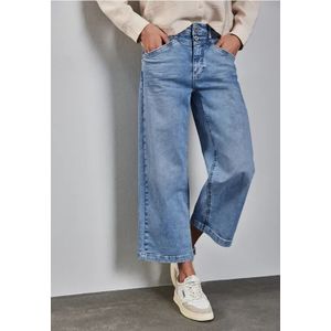 Street One Dames Wide Legs Jeans in Blauw, in size: 33