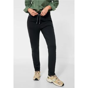 Street One Dames Loose fit broek in effen kleur in Zwart, in size: 34