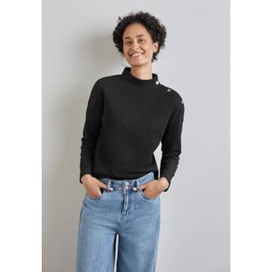 Street One - Gestructureerd Overhemd - Zwart - Dames