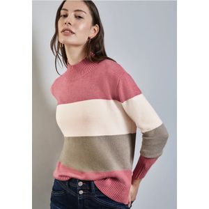 Street One Dames Trui met strepen in Roze, in size: 34