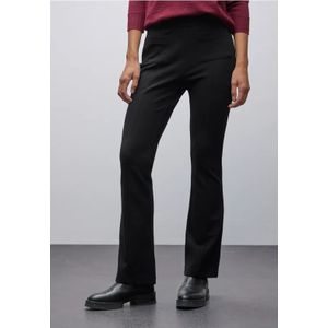 Street One Dames Gestructureerde broek Bootcut in Zwart, in size: 32