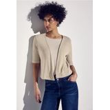 Street One - Dames Jas - Beige - Gebreide Look