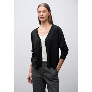 Street One Dames Vest met V-hals in Zwart, in size: 34