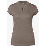 Street One - Dames Shirt - Bruin - Met Subtiele Uitsnijding