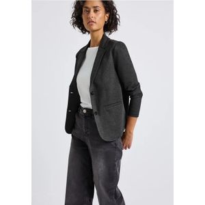 Street One - Dames Basic Piqué Blazer - Zwart
