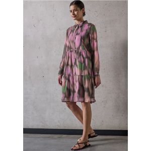 Street One Studio Dames Chiffon blouse jurk in Pink, in size: 34