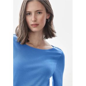 Street One Dames Basic shirt met lange mouwen in Blauw, in size: 46