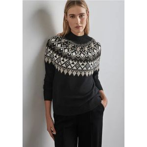 Street One - Dames Trui - Zwart - Noorse Stijl