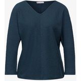 Street One Dames Shirt met diagonale structuur in Groen, in size: 34