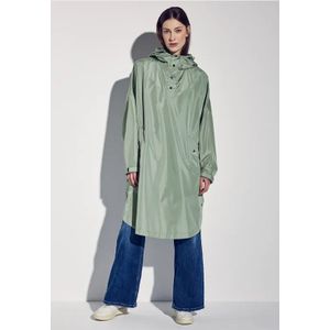 Street One - Dames Poncho - Groen - Waterafstotend met Capuchon en Steekzakken