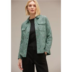 Street One Dames Bouclé overshirt in Groen, in size: 38