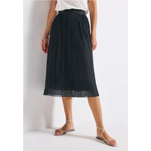 Street One Dames Plooirok van mesh in Groen, in size: 36