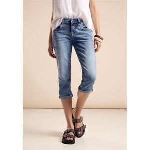 Street One Dames Jeans met slanke pijpen in Blauw, in size: 33