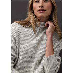 Street One Dames Trui met zachte structuur in Grijs, in size: 34