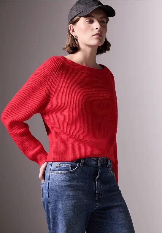 Street One - Gebreide Damestrui - Urban Red