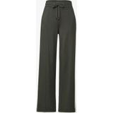 Street One - Studio F378699 - Damesbroek - Nacht groen - Hoge Taille - Brede Pijpen